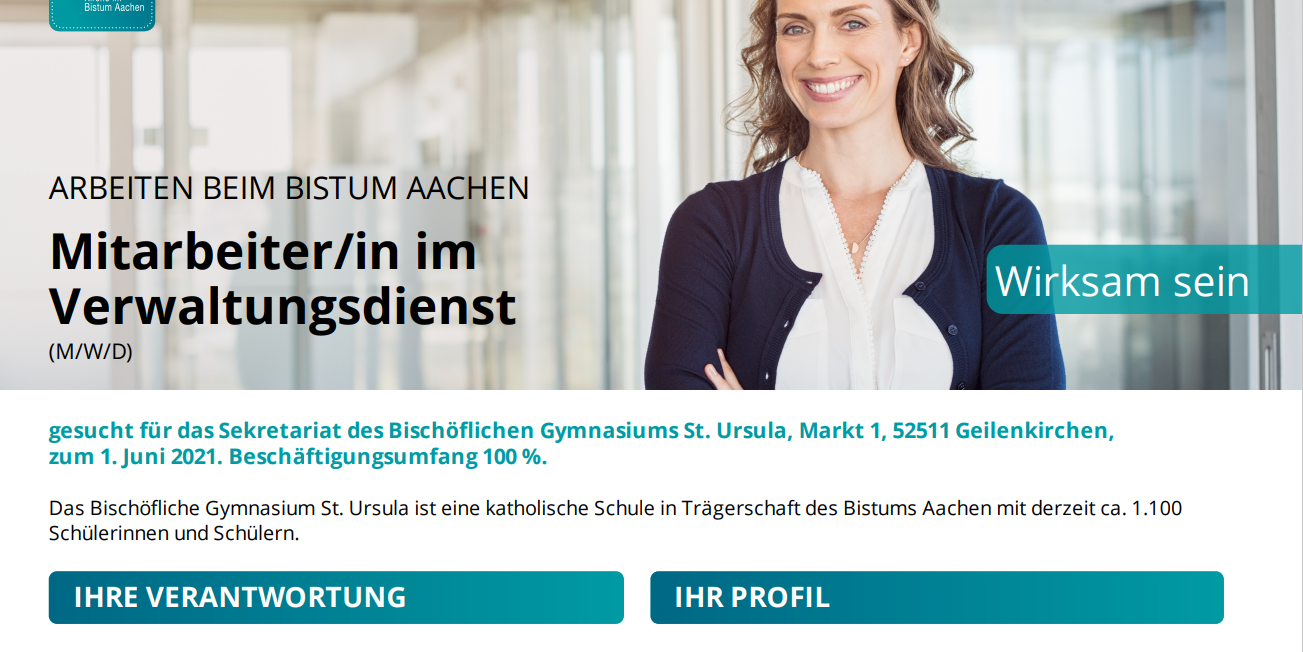 Aktuelle Stellenausschreibung