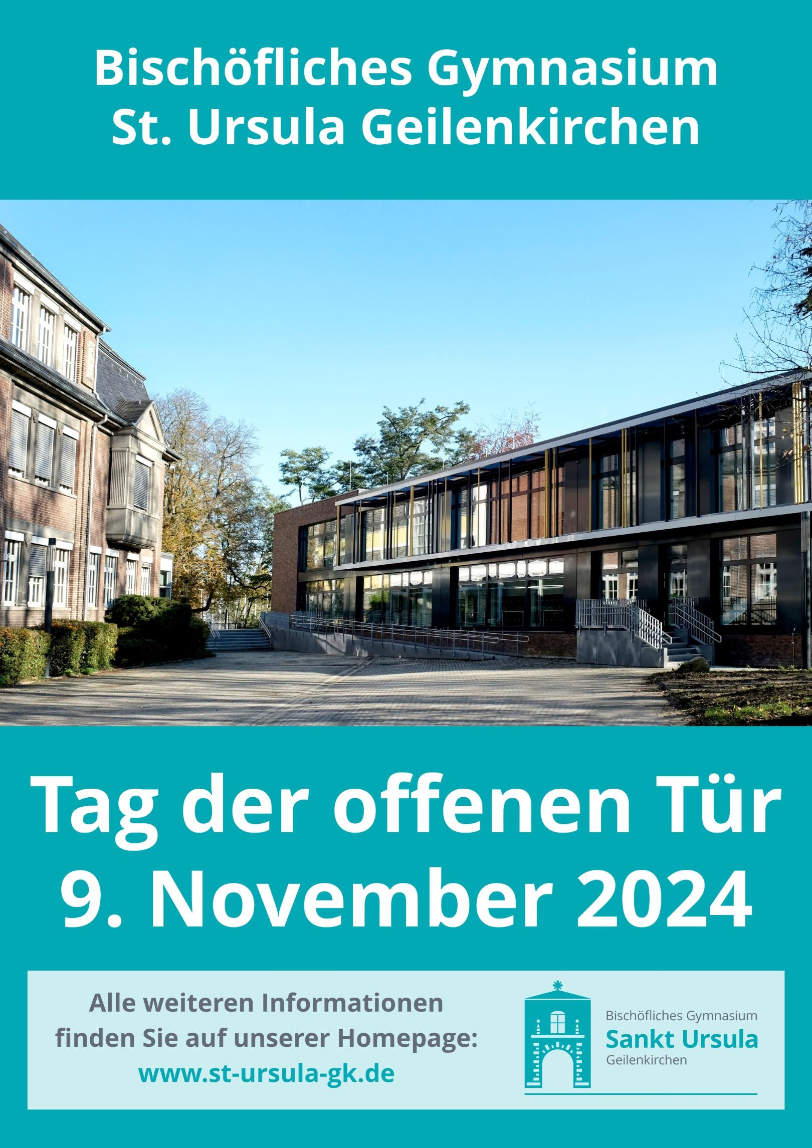 Plakat Tag der offenen Tür 2024 (c) Bischöfliches Gymnasium St. Ursula Geilenkirchen