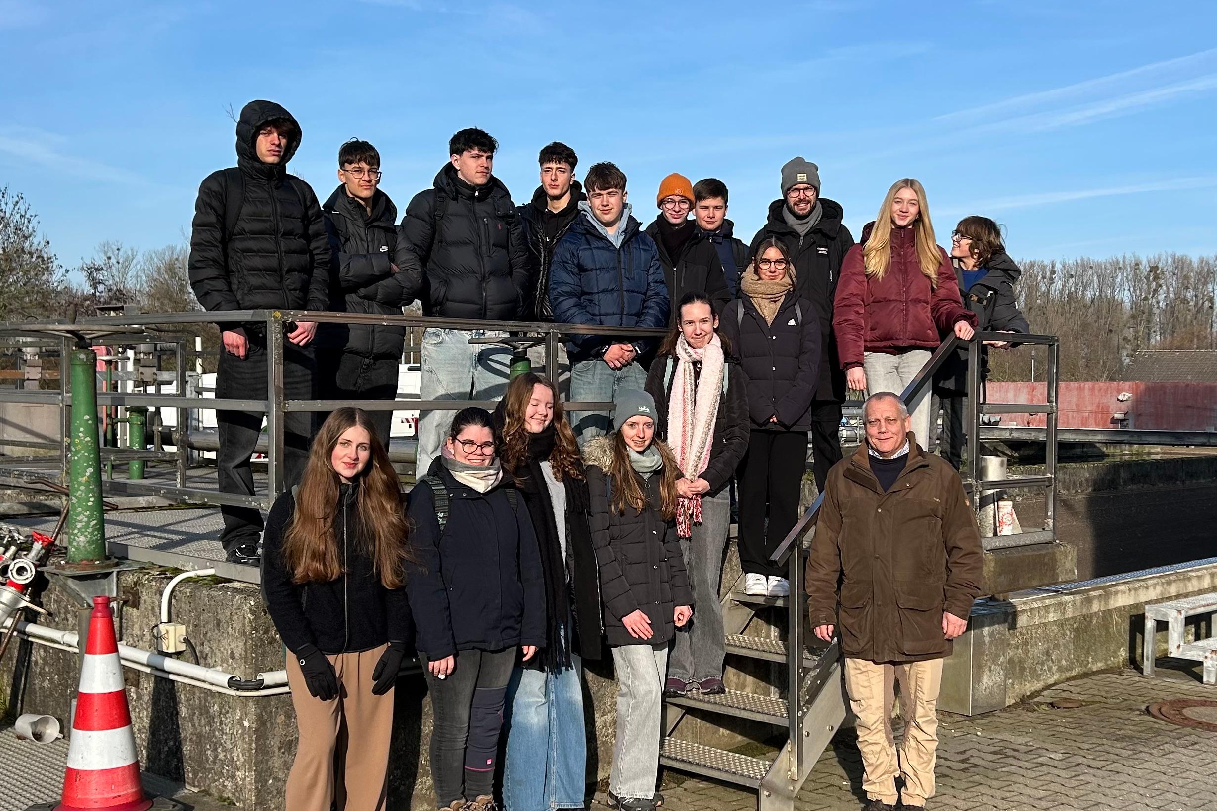 Der EU-Kurs 10b/10c in der Kläranlage