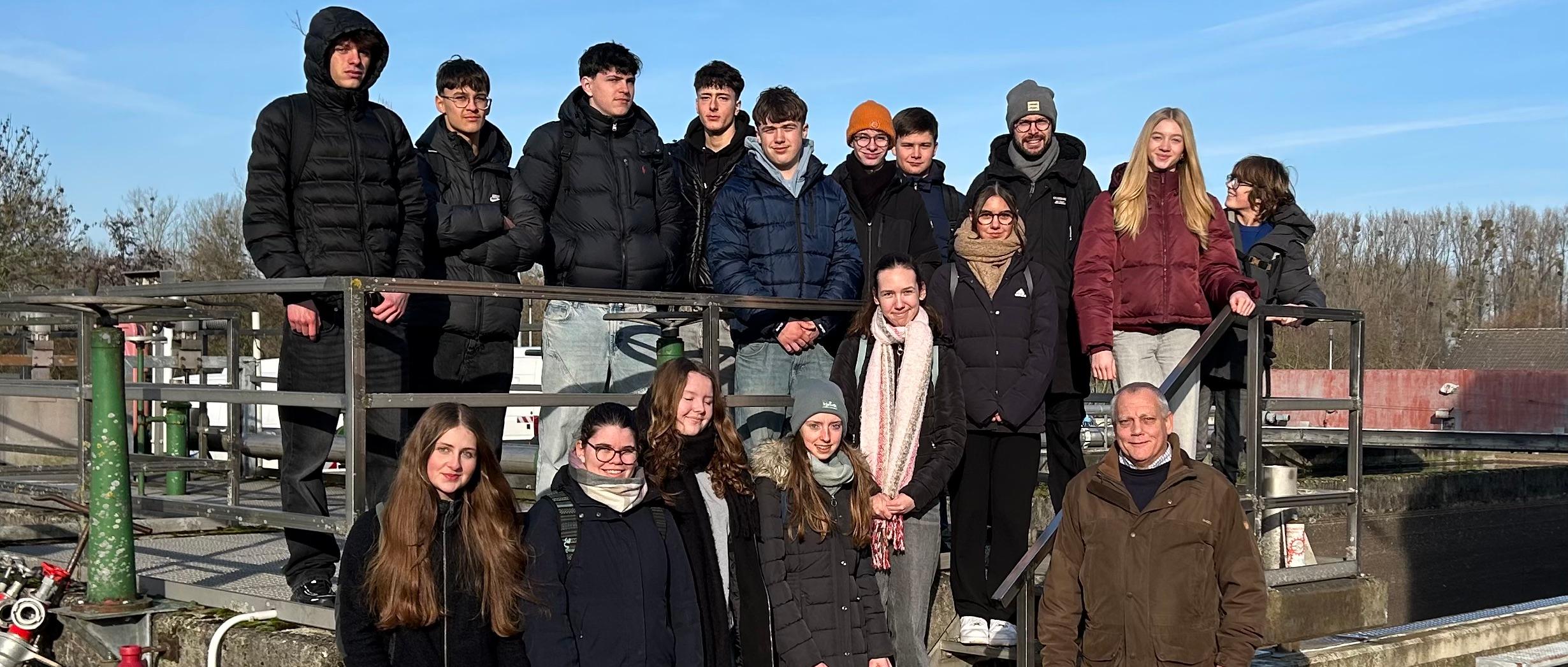 Der EU-Kurs 10b/10c in der Kläranlage