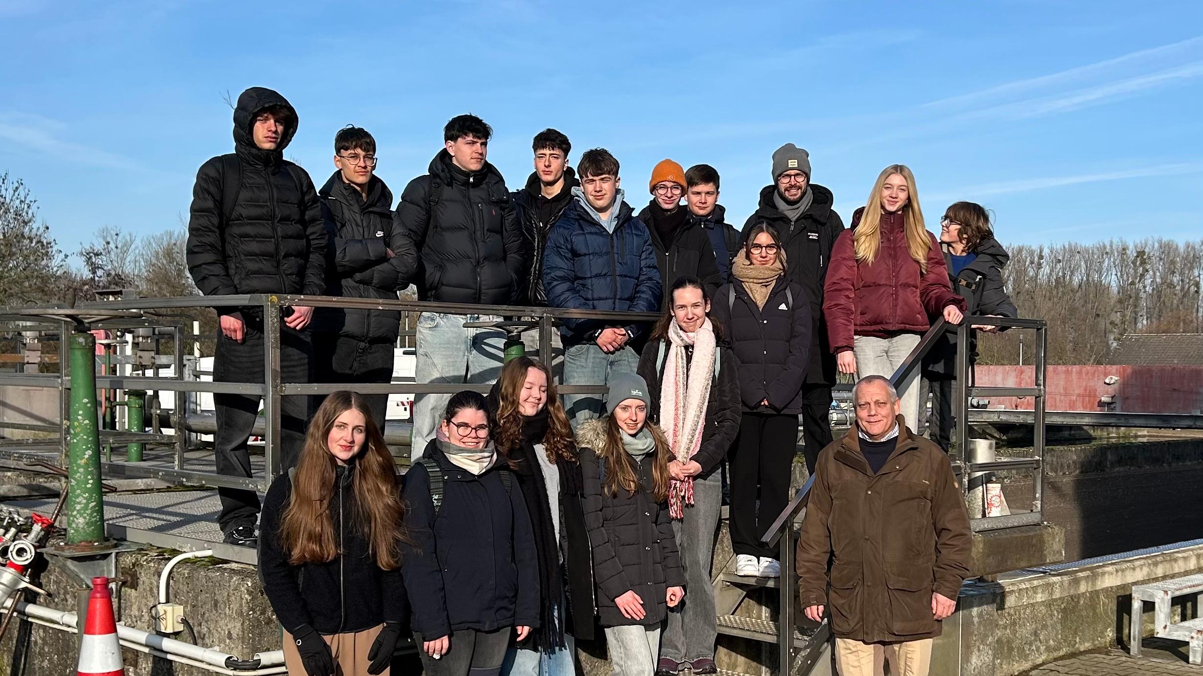 Der EU-Kurs 10b/10c in der Kläranlage