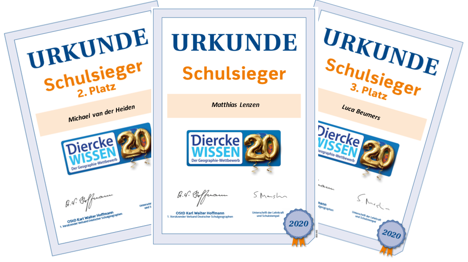Diercke Wissen-Wettbewerb 2020 (c) Bischöfliches Gymnasium St. Ursula Geilenkirchen (Susanne Manstein)