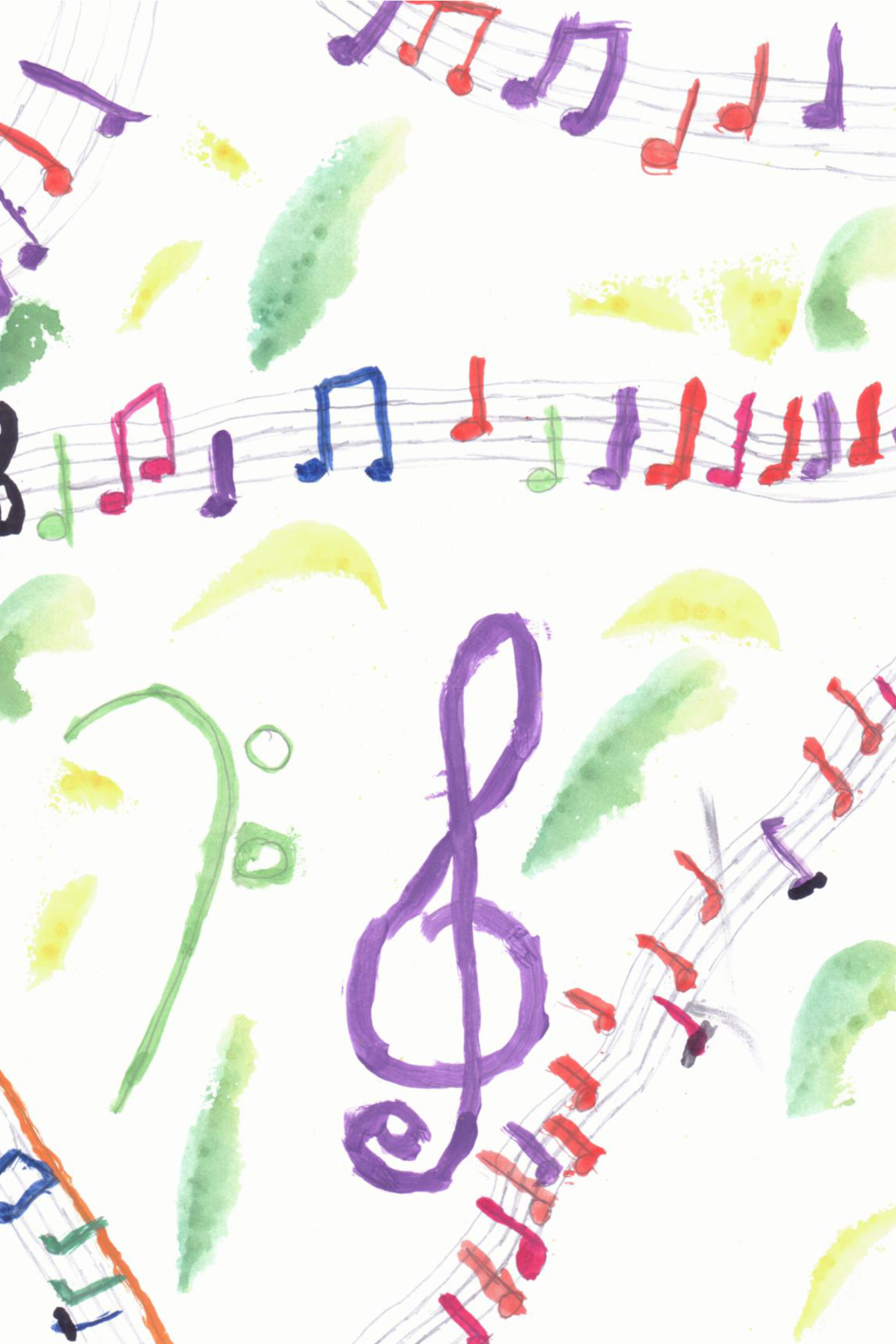 Plakathintergründe der Schülerinnen und Schüler (Musikabend 2026)