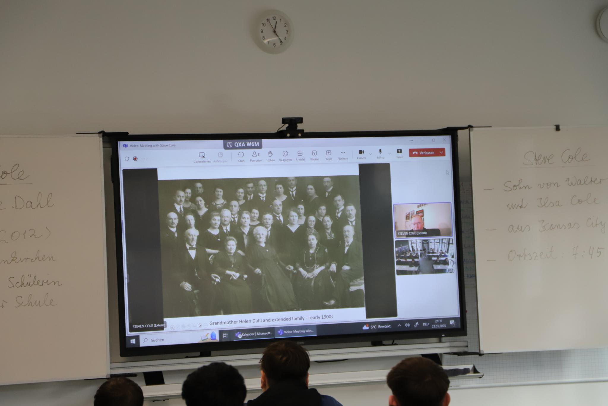 Videokonferenz mit Steve Cole