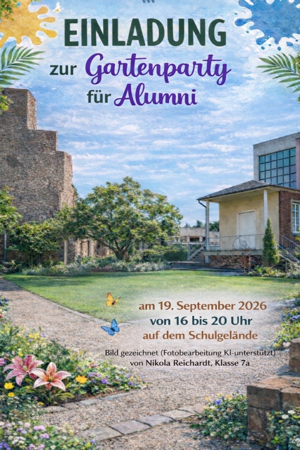 Einladung Gartenparty Alumni 2026