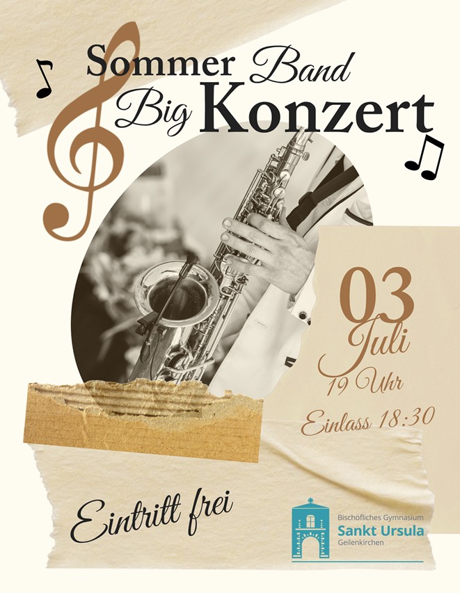 Plakat zum Sommerkonzert der Big Band (c) St. Ursula