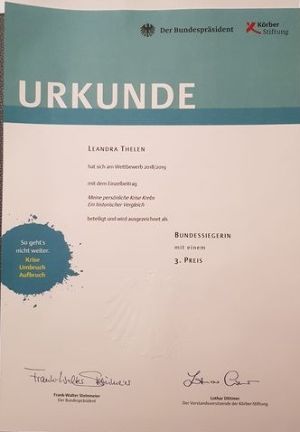 Urkunde Leandra Thelen