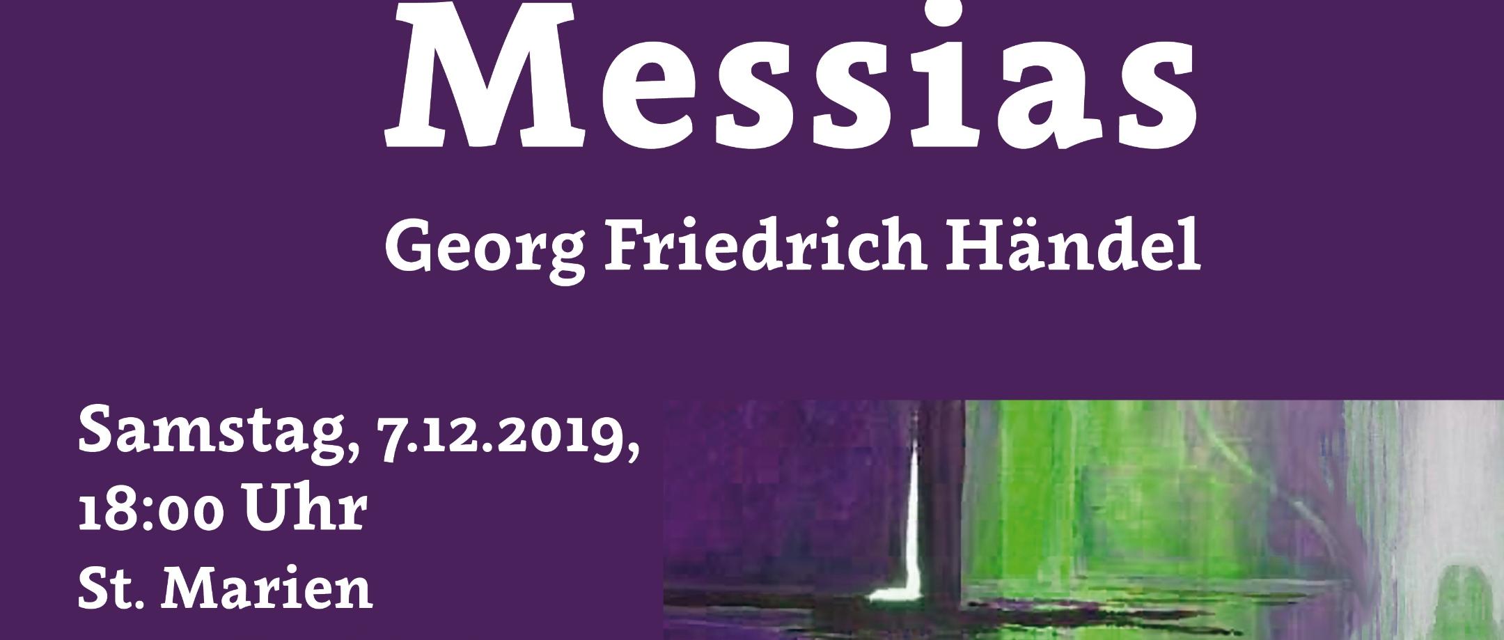 G. F. Händel - Messias: Plakat zu den Aufführungen