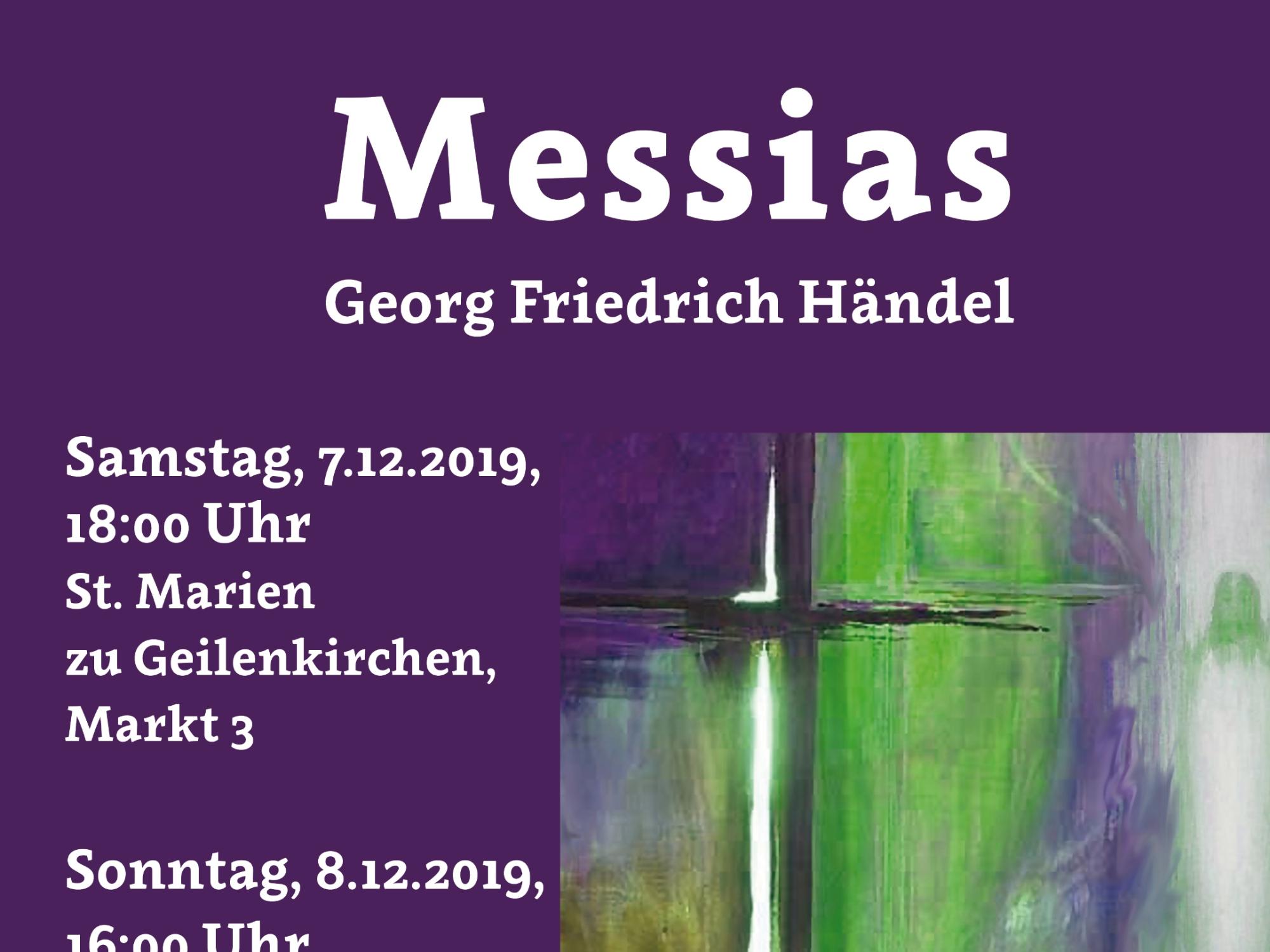 G. F. Händel - Messias: Plakat zu den Aufführungen (c) Bischöfliches Gymnasium St. Ursula Geilenkirchen