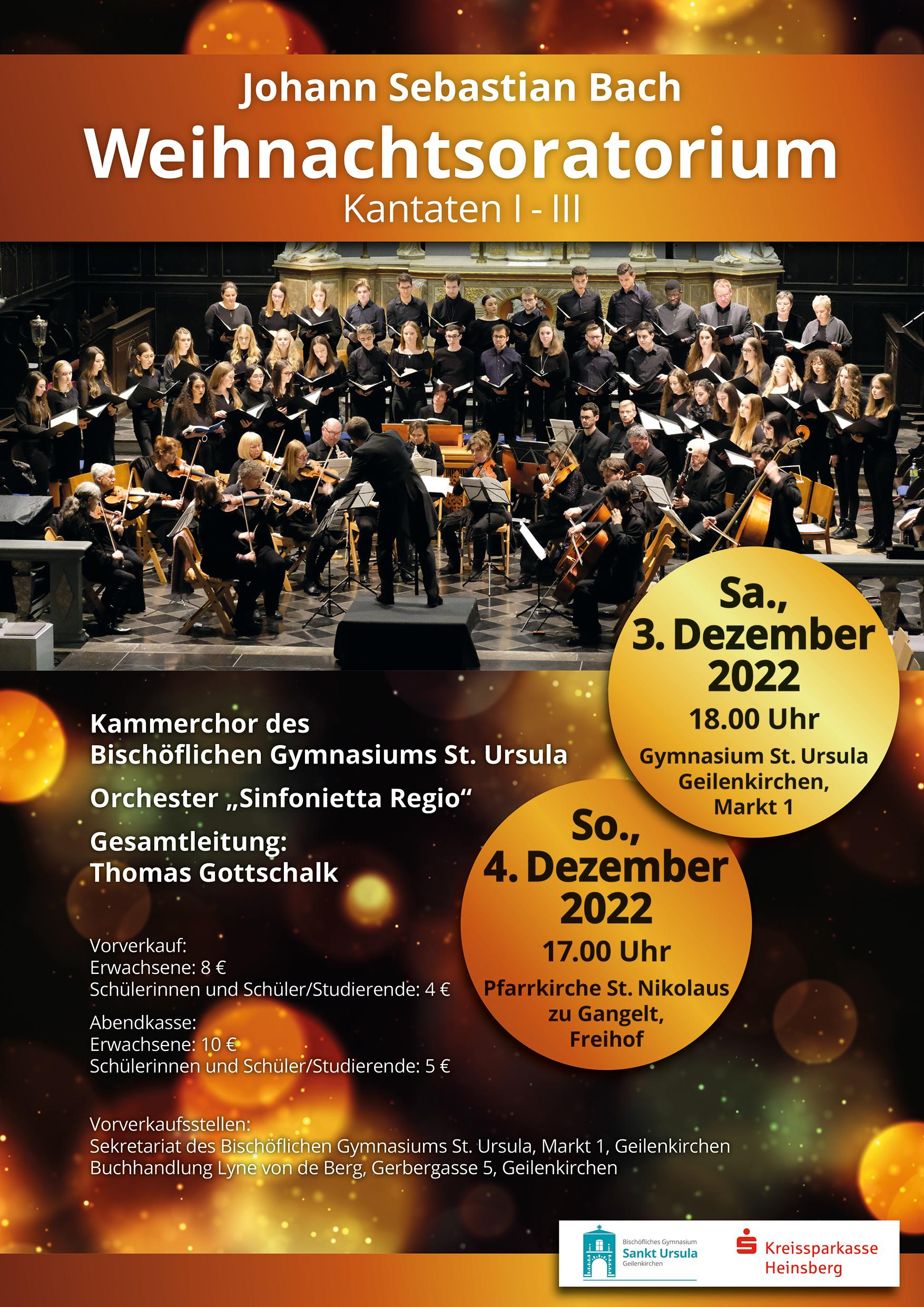 2022_Bach_Weihnachtsoratorium_Plakat (c) Bischöfliches Gymnasium St. Ursula