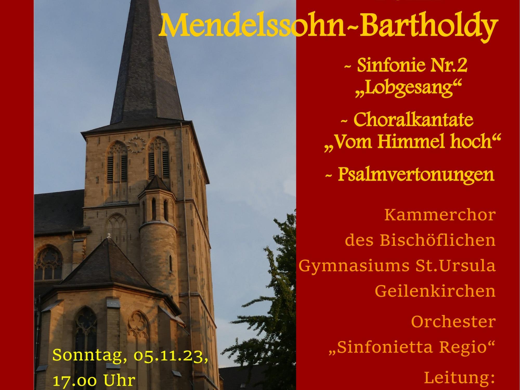 Kartenvorverkauf beginnt nach den Herbstferien: Felix Mendelssohn-Bartholdy, Sinfonie Nr. 2 „Lobgesang“ (c) Gs