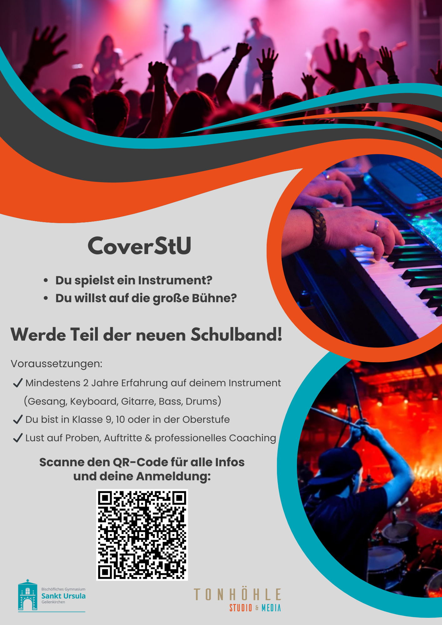 Plakat CoverStU - Schulbandprojekt