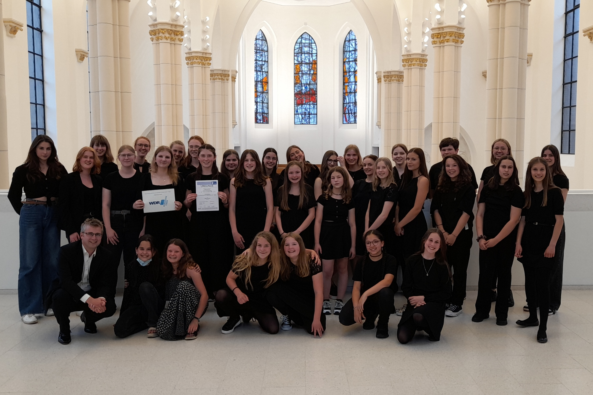 Kammerchor St. Ursula im Foyer des Musikforums Bochum