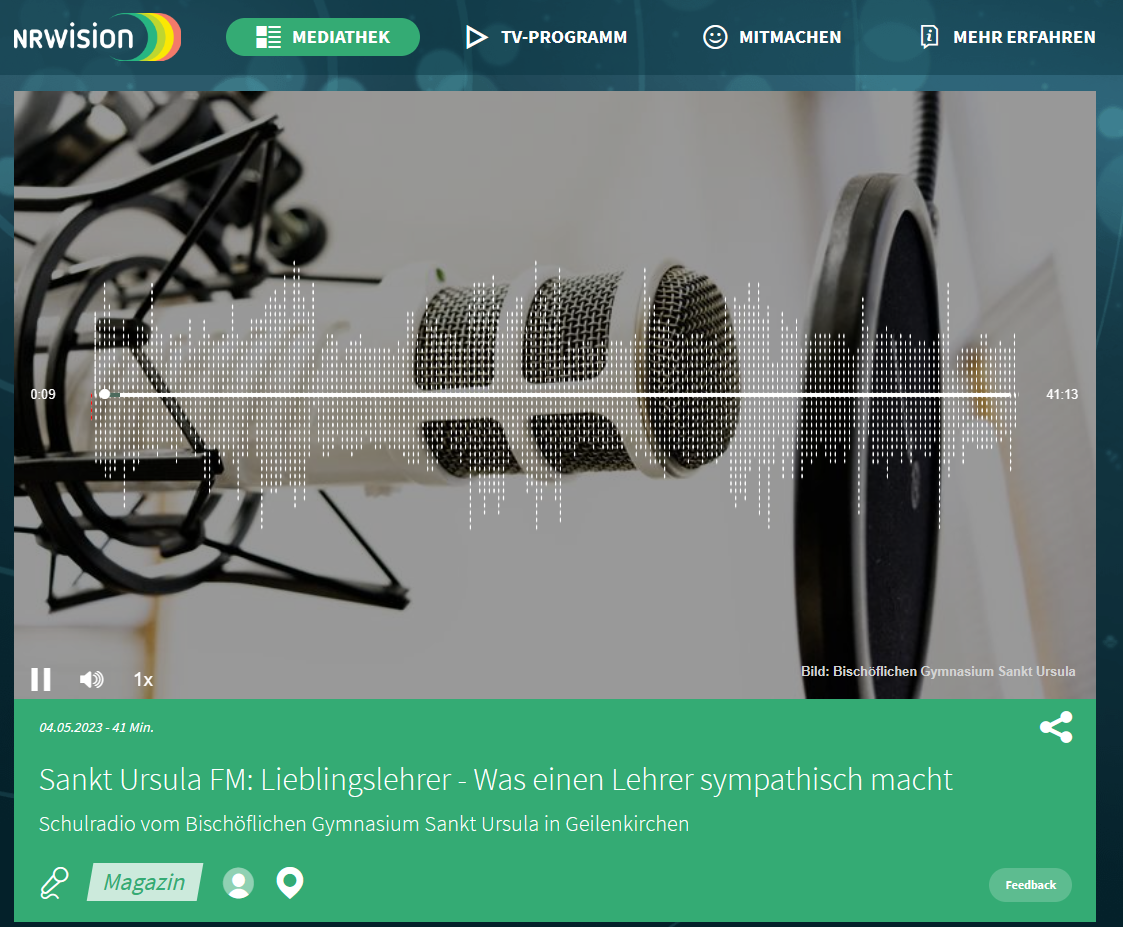Radio-AG bei NRWision (c) NRWision - Mediathek und TV-Lernsender für NRW