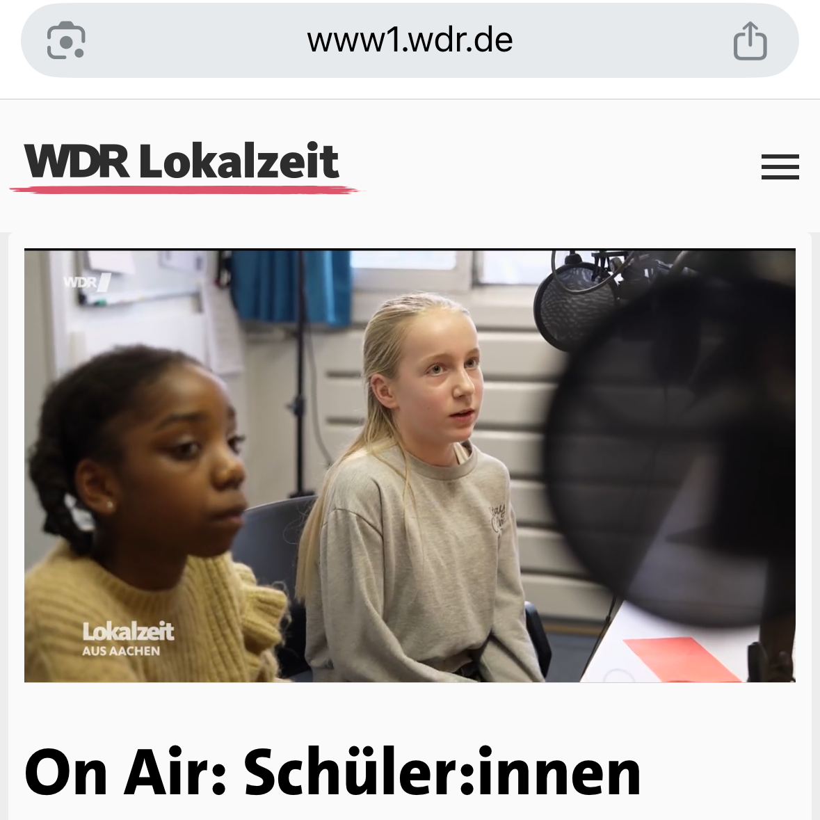 WDR Lokalzeit aus Aachen