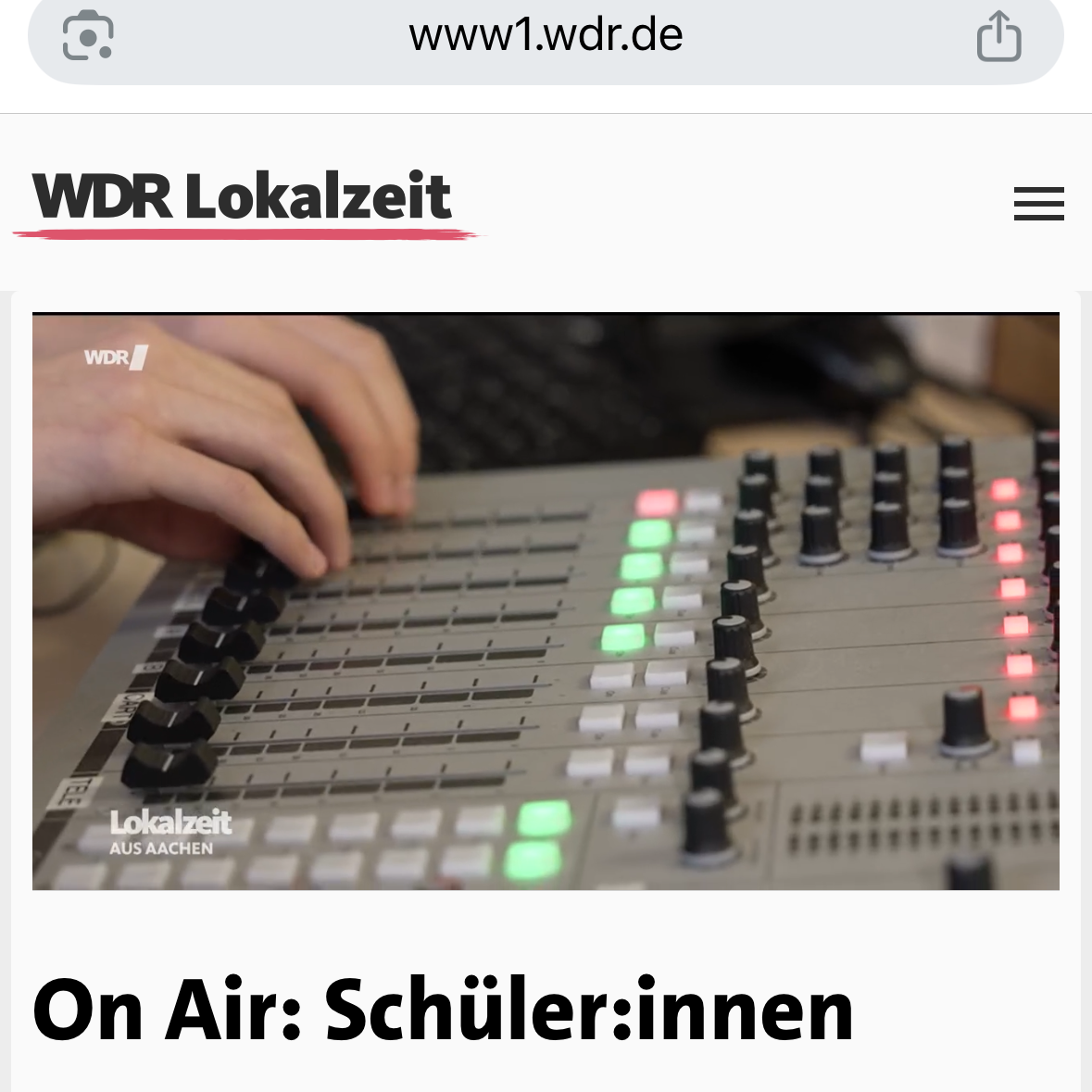 WDR Lokalzeit aus Aachen