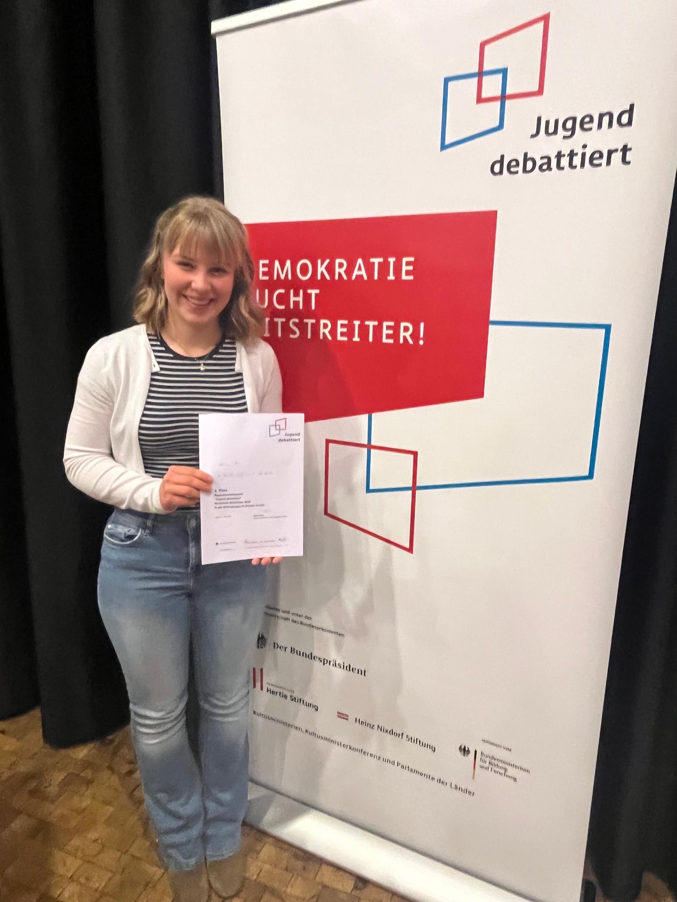 Alina Ars_Regionalfinale Jugend debattiert